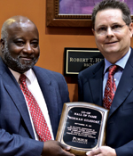 Norm Gilsdorf (r) at the awards ceremony